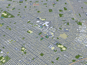 Perth city Australia 80km 3D Model