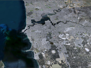Perth city Australia 80km 3D Model