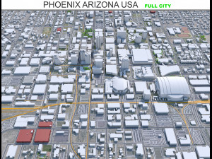 Phoenix city Arizona USA 80km 3D 모델