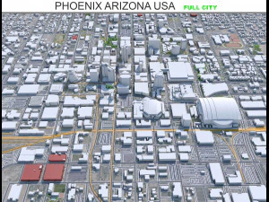 Phoenix city Arizona USA 80km 3D Model