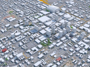 Phoenix city Arizona USA 80km 3D Model
