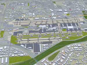 Phoenix city Arizona USA 80km 3D Model