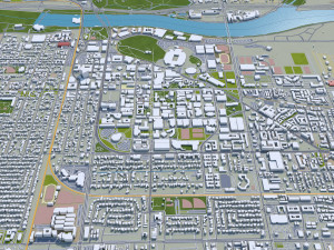 Phoenix city Arizona USA 80km 3D Model