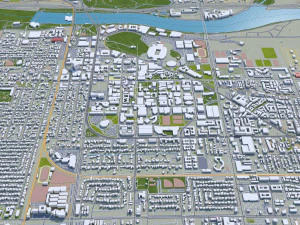 Phoenix city Arizona USA 80km 3D Model