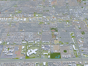 Phoenix city Arizona USA 80km 3D Model