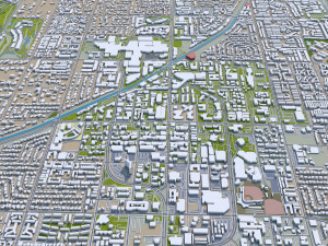 Phoenix city Arizona USA 80km 3D Model