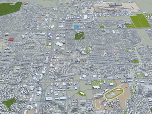 Phoenix city Arizona USA 80km 3D Model