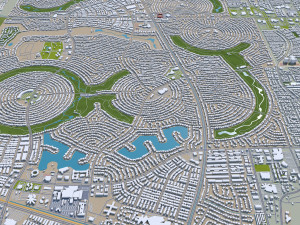 Phoenix city Arizona USA 80km 3D Model