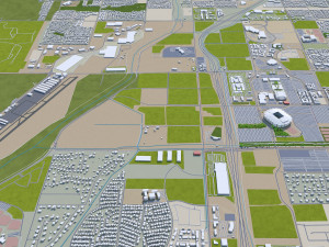 Phoenix city Arizona USA 80km 3D Model