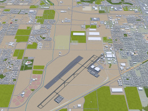 Phoenix city Arizona USA 80km 3D Model