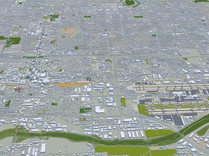 Phoenix city Arizona USA 80km 3D Model