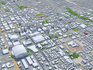 Phoenix city Arizona USA 80km 3D Model