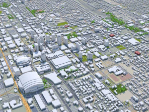 Phoenix city Arizona USA 80km 3D Model