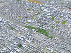 Phoenix city Arizona USA 80km 3D Model