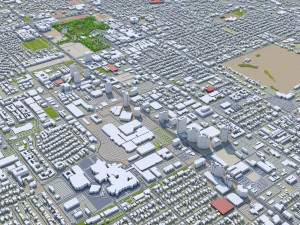 Phoenix city Arizona USA 80km 3D Model