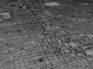 Phoenix city Arizona USA 80km 3D Model