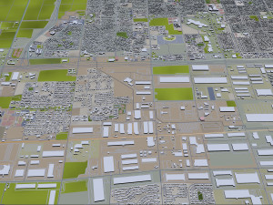Phoenix city Arizona USA 80km 3D Model