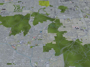 Phoenix city Arizona USA 80km 3D Model