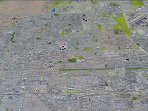 Phoenix city Arizona USA 80km 3D Model