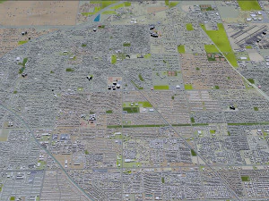 Phoenix city Arizona USA 80km 3D Model
