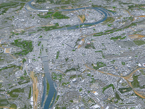 Prague city Praha Czechia 50km 3D Model