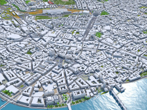 Prague city Praha Czechia 50km 3D Model
