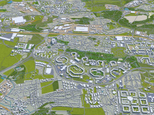 Prague city Praha Czechia 50km 3D Model
