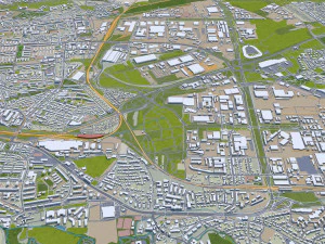 Prague city Praha Czechia 50km 3D Model