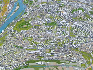 Prague city Praha Czechia 50km 3D Model
