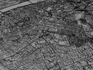 Prague city Praha Czechia 50km 3D Model