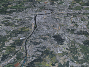 Prague city Praha Czechia 50km 3D Model