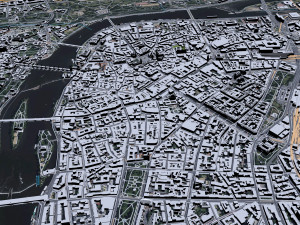 Prague city Praha Czechia 50km 3D Model