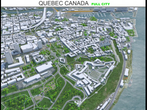 Quebec city Canada 80km 3D Model