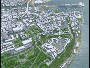 Quebec city Canada 80km 3D Model