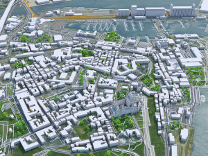Quebec city Canada 80km 3D Model