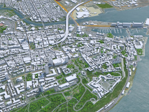 Quebec city Canada 80km 3D Model