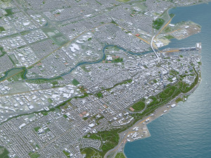Quebec city Canada 80km 3D Model