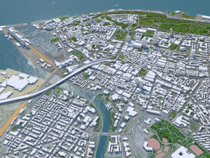 Quebec city Canada 80km 3D Model