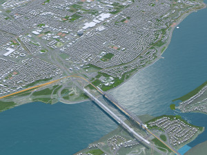 Quebec city Canada 80km 3D Model
