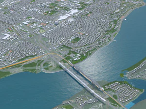 Quebec city Canada 80km 3D Model