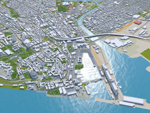 Quebec city Canada 80km 3D Model