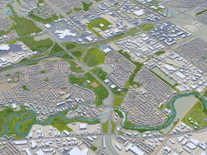 Quebec city Canada 80km 3D Model