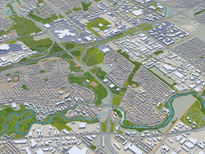 Quebec city Canada 80km 3D Model