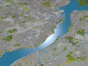 Quebec city Canada 80km 3D Model