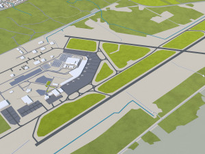 Quebec city Canada 80km 3D Model