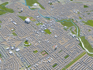Quebec city Canada 80km 3D Model