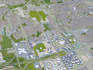 Quebec city Canada 80km 3D Model