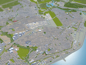 Quebec city Canada 80km 3D Model