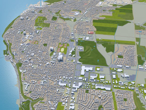 Quebec city Canada 80km 3D Model