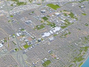 Quebec city Canada 80km 3D Model
